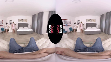 Групповое VR порно устроили грудастые подруги для невесты